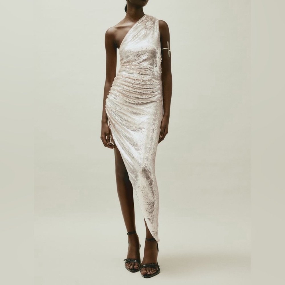 Sequin one shoulder dress - Picture 2 of 5